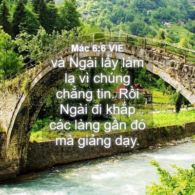 Picture 04 - Mác 6:6 VIE - và Ngài lấy làm lạ vì chúng chẳng tin. - Bible Verse Picture