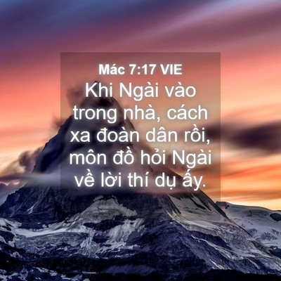 Picture 04 - Mác 7:17 VIE - Khi Ngài vào trong nhà, cách xa đoàn dân - Bible Verse Picture