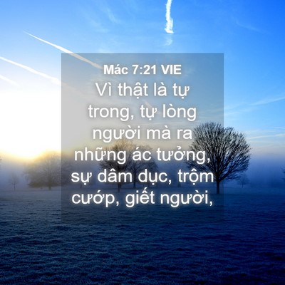 Picture 04 - Mác 7:21 VIE - Vì thật là tự trong, tự lòng người - Bible Verse Picture