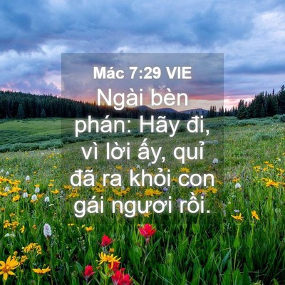 Picture 04 - Mác 7:29 VIE - Ngài bèn phán: Hãy đi, vì lời ấy, quỉ - Bible Verse Picture