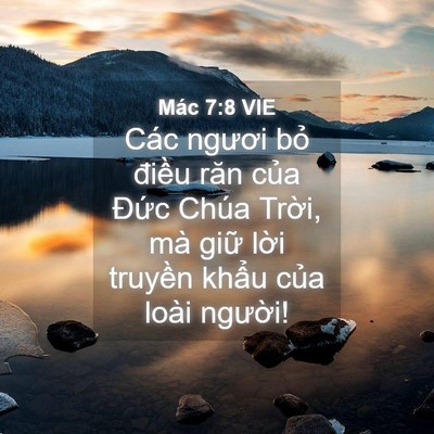 Picture 04 - Mác 7:8 VIE - Các ngươi bỏ điều răn của Đức Chúa - Bible Verse Picture
