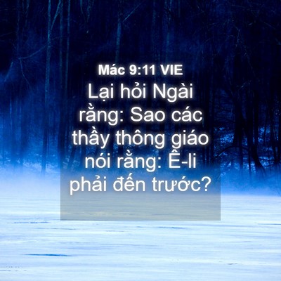 Picture 04 - Mác 9:11 VIE - Lại hỏi Ngài rằng: Sao các thầy thông - Bible Verse Picture