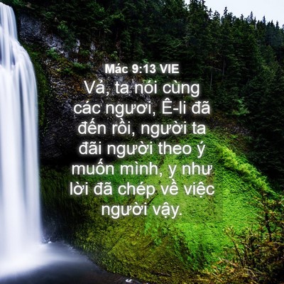 Picture 04 - Mác 9:13 VIE - Vả, ta nói cùng các ngươi, Ê-li đã - Bible Verse Picture