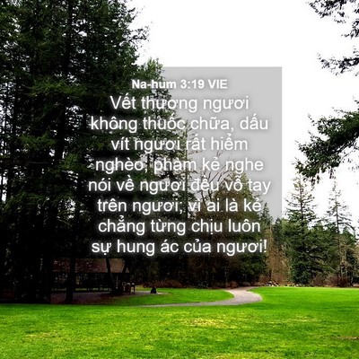 Picture 04 - Na-hum 3:19 VIE - Vết thương ngươi không thuốc chữa, - Bible Verse Picture