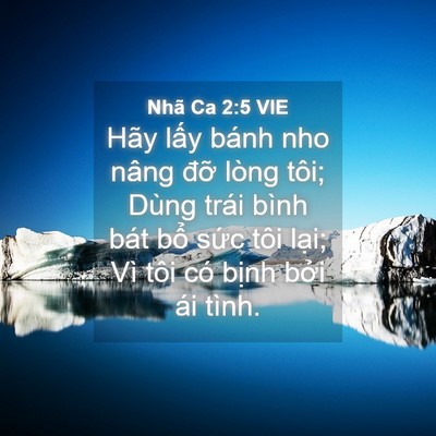 Picture 04 - Nhã Ca 2:5 VIE - Hãy lấy bánh nho nâng đỡ lòng tôi; - Bible Verse Picture