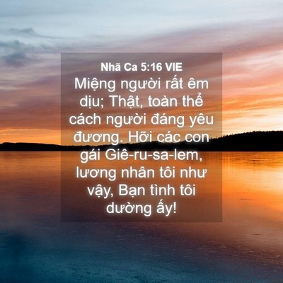 Picture 04 - Nhã Ca 5:16 VIE - Miệng người rất êm dịu; Thật, toàn - Bible Verse Picture