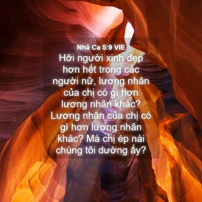 Picture 04 - Nhã Ca 5:9 VIE - Hỡi người xinh đẹp hơn hết trong các - Bible Verse Picture