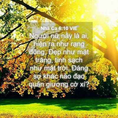 Picture 04 - Nhã Ca 6:10 VIE - Người nữ nầy là ai, hiện ra như rạng - Bible Verse Picture