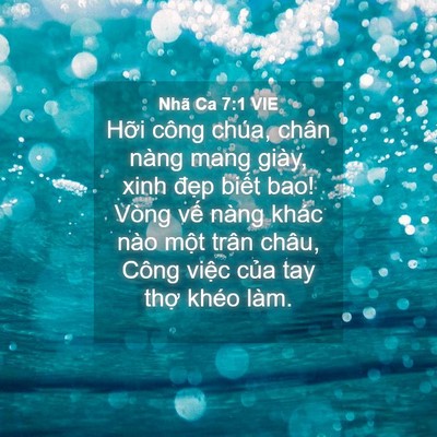 Picture 04 - Nhã Ca 7:1 VIE - Hỡi công chúa, chân nàng mang giày, xinh - Bible Verse Picture