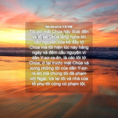 Picture 04 - Nê-hê-mi-a 1:6 VIE - Tôi xin mắt Chúa hãy đoái đến và lỗ - Bible Verse Picture