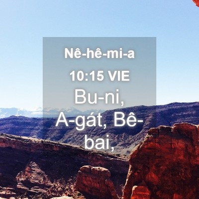 Picture 04 - Nê-hê-mi-a 10:15 VIE - Bu-ni, A-gát, - Bible Verse Picture