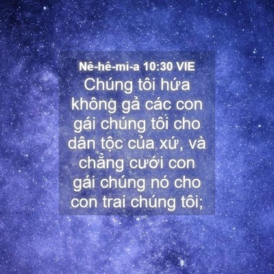 Picture 04 - Nê-hê-mi-a 10:30 VIE - Chúng tôi hứa không gả các con gái - Bible Verse Picture