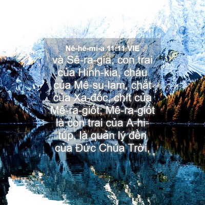Picture 04 - Nê-hê-mi-a 11:11 VIE - và Sê-ra-gia, con trai của Hinh-kia, cháu - Bible Verse Picture