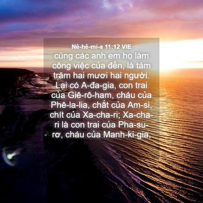 Picture 04 - Nê-hê-mi-a 11:12 VIE - cùng các anh em họ làm công việc của - Bible Verse Picture