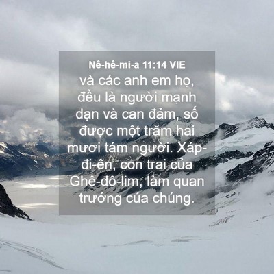 Picture 04 - Nê-hê-mi-a 11:14 VIE - và các anh em họ, đều là người mạnh - Bible Verse Picture
