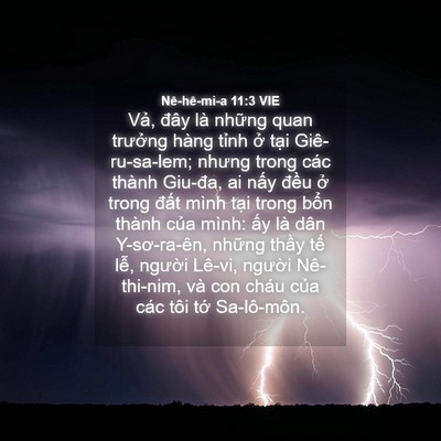 Picture 04 - Nê-hê-mi-a 11:3 VIE - Vả, đây là những quan trưởng hàng - Bible Verse Picture
