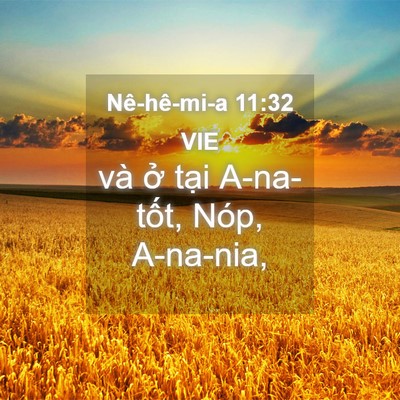 Picture 04 - Nê-hê-mi-a 11:32 VIE - và ở tại A-na-tốt, Nóp, - Bible Verse Picture