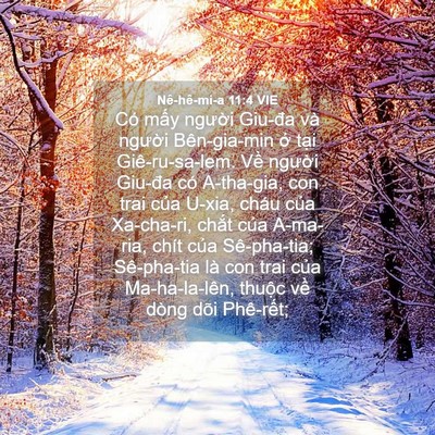 Picture 04 - Nê-hê-mi-a 11:4 VIE - Có mấy người Giu-đa và người - Bible Verse Picture