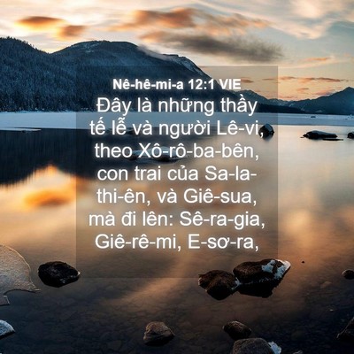 Picture 04 - Nê-hê-mi-a 12:1 VIE - Đây là những thầy tế lễ và người - Bible Verse Picture