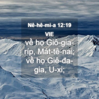 Picture 04 - Nê-hê-mi-a 12:19 VIE - về họ Giô-gia-ríp, Mát-tê-nai; về họ - Bible Verse Picture