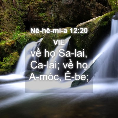 Picture 04 - Nê-hê-mi-a 12:20 VIE - về họ Sa-lai, Ca-lai; về họ A-móc, - Bible Verse Picture