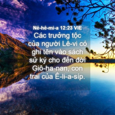 Picture 04 - Nê-hê-mi-a 12:23 VIE - Các trưởng tộc của người Lê-vi có - Bible Verse Picture