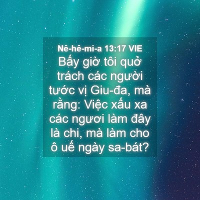 Picture 04 - Nê-hê-mi-a 13:17 VIE - Bấy giờ tôi quở trách các người - Bible Verse Picture