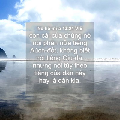 Picture 04 - Nê-hê-mi-a 13:24 VIE - con cái của chúng nó nói phần nửa - Bible Verse Picture
