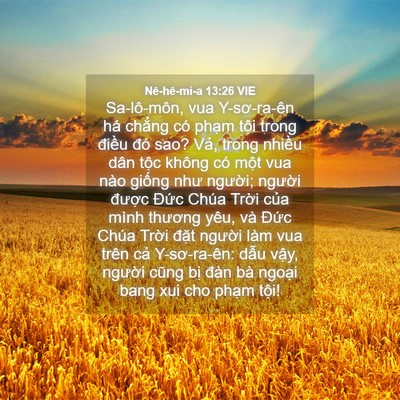 Picture 04 - Nê-hê-mi-a 13:26 VIE - Sa-lô-môn, vua Y-sơ-ra-ên há chẳng có - Bible Verse Picture
