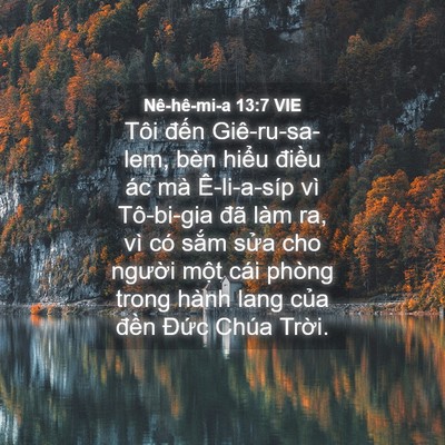 Picture 04 - Nê-hê-mi-a 13:7 VIE - Tôi đến Giê-ru-sa-lem, bèn hiểu điều - Bible Verse Picture