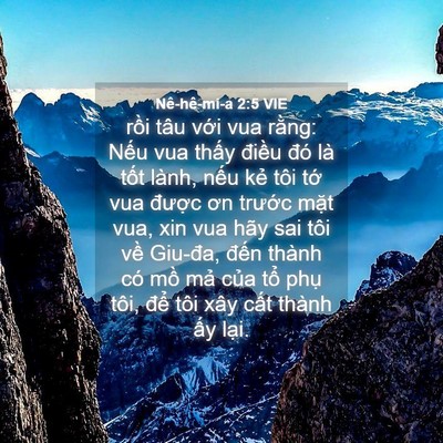 Picture 04 - Nê-hê-mi-a 2:5 VIE - rồi tâu với vua rằng: Nếu vua thấy - Bible Verse Picture