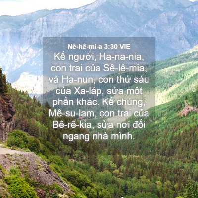 Picture 04 - Nê-hê-mi-a 3:30 VIE - Kế người, Ha-na-nia, con trai của - Bible Verse Picture