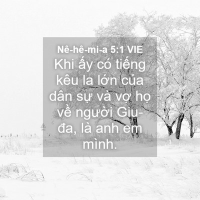 Picture 04 - Nê-hê-mi-a 5:1 VIE - Khi ấy có tiếng kêu la lớn của dân - Bible Verse Picture