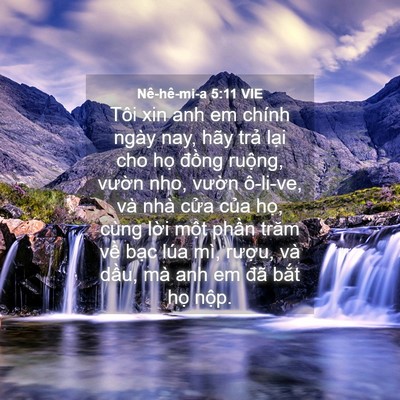 Picture 04 - Nê-hê-mi-a 5:11 VIE - Tôi xin anh em chính ngày nay, hãy trả - Bible Verse Picture