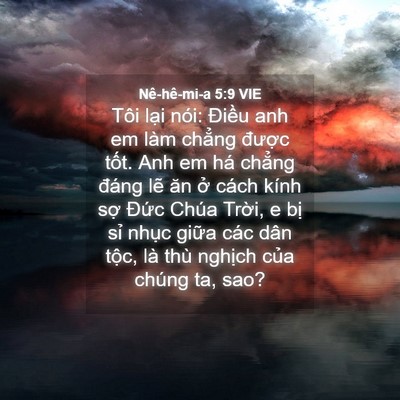 Picture 04 - Nê-hê-mi-a 5:9 VIE - Tôi lại nói: Điều anh em làm chẳng - Bible Verse Picture
