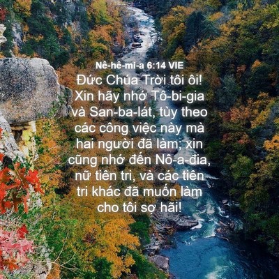 Picture 04 - Nê-hê-mi-a 6:14 VIE - Đức Chúa Trời tôi ôi! Xin hãy nhớ - Bible Verse Picture