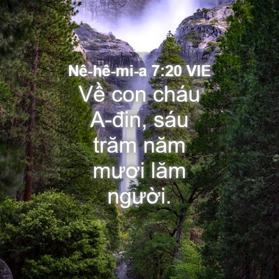 Picture 04 - Nê-hê-mi-a 7:20 VIE - Về con cháu A-đin, sáu trăm năm mươi - Bible Verse Picture