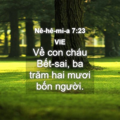 Picture 04 - Nê-hê-mi-a 7:23 VIE - Về con cháu Bết-sai, ba trăm hai mươi - Bible Verse Picture