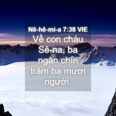 Picture 04 - Nê-hê-mi-a 7:38 VIE - Về con cháu Sê-na, ba ngàn chín trăm ba - Bible Verse Picture