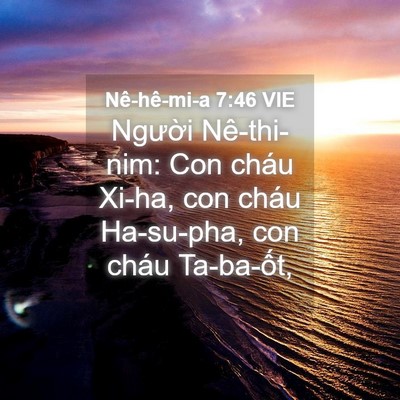 Picture 04 - Nê-hê-mi-a 7:46 VIE - Người Nê-thi-nim: Con cháu Xi-ha, con cháu - Bible Verse Picture