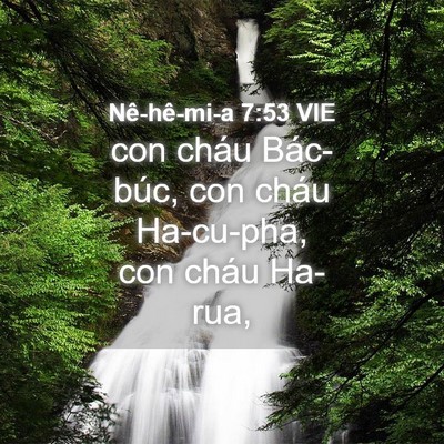 Picture 04 - Nê-hê-mi-a 7:53 VIE - con cháu Bác-búc, con cháu Ha-cu-pha, con - Bible Verse Picture