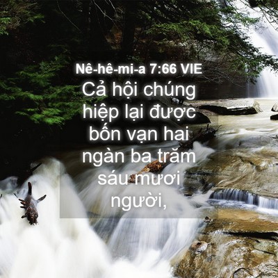 Picture 04 - Nê-hê-mi-a 7:66 VIE - Cả hội chúng hiệp lại được bốn - Bible Verse Picture