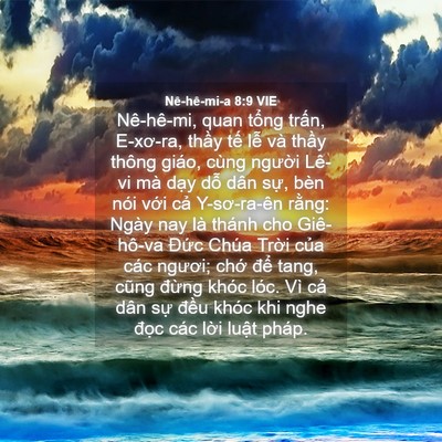 Picture 04 - Nê-hê-mi-a 8:9 VIE - Nê-hê-mi, quan tổng trấn, E-xơ-ra, thầy - Bible Verse Picture