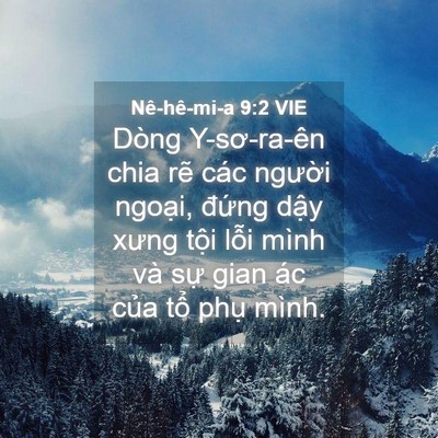 Picture 04 - Nê-hê-mi-a 9:2 VIE - Dòng Y-sơ-ra-ên chia rẽ các người - Bible Verse Picture