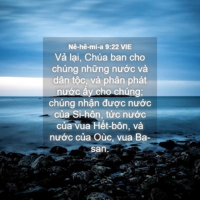 Picture 04 - Nê-hê-mi-a 9:22 VIE - Vả lại, Chúa ban cho chúng những nước - Bible Verse Picture