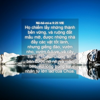 Picture 04 - Nê-hê-mi-a 9:25 VIE - Họ chiếm lấy những thành bền vững, - Bible Verse Picture