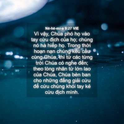 Picture 04 - Nê-hê-mi-a 9:27 VIE - Vì vậy, Chúa phó họ vào tay cừu địch - Bible Verse Picture