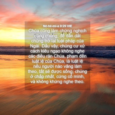 Picture 04 - Nê-hê-mi-a 9:29 VIE - Chúa cũng làm chứng nghịch cùng chúng, - Bible Verse Picture