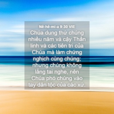 Picture 04 - Nê-hê-mi-a 9:30 VIE - Chúa dung thứ chúng nhiều năm và cậy - Bible Verse Picture