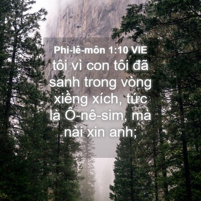 Picture 04 - Phi-lê-môn 1:10 VIE - tôi vì con tôi đã sanh trong vòng xiềng - Bible Verse Picture